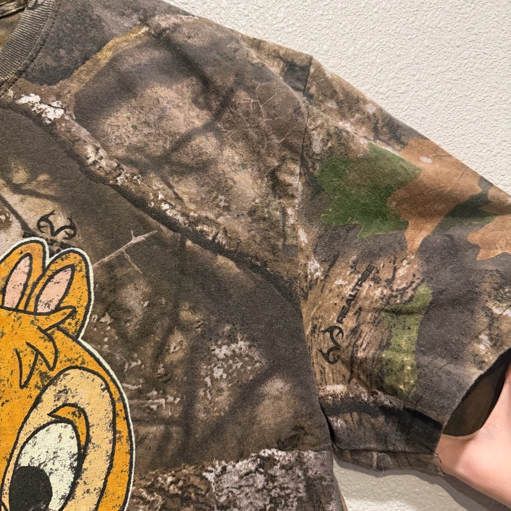 Disney Chip Dale Camo Graphic Tee XL Vintage Style Distressed Forest Shirt NWOT - Picture 5 of 13